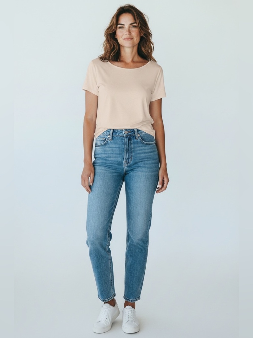 Tahari Women’s Short Sleeve Tee // Beige // XL